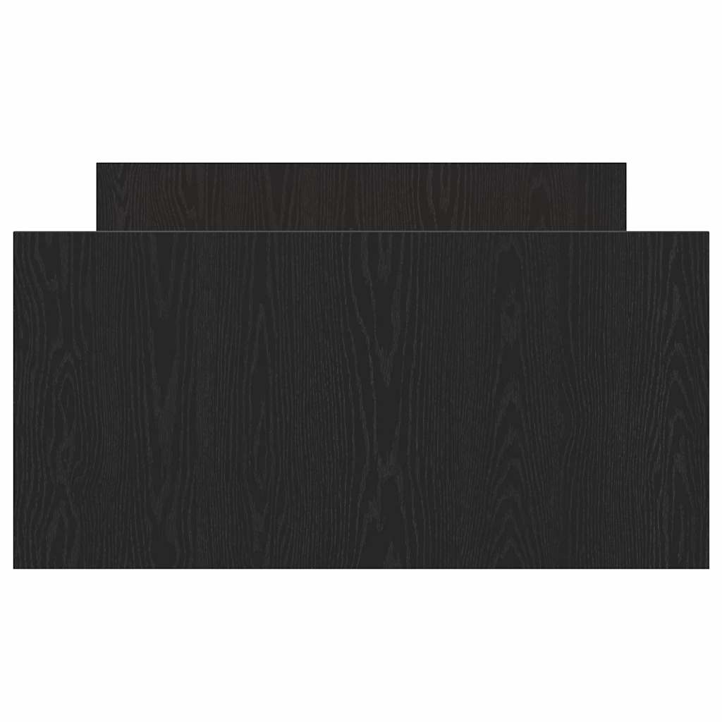 Bed Frame Black Oak 203 x 93 x 50 cm Engineered Wood