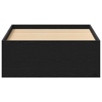 Bed Frame without Mattress Black Oak 90x200 cm Engineered Wood