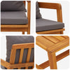 2-Piece Bistro Set with Cushions - Made of Solid Acacia Wood