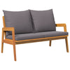 2-Piece Bistro Set with Cushions - Made of Solid Acacia Wood
