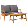 2-Piece Bistro Set with Cushions - Made of Solid Acacia Wood