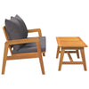 2-Piece Bistro Set with Cushions - Made of Solid Acacia Wood