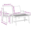 2-Piece Bistro Set with Cushions - Made of Solid Acacia Wood