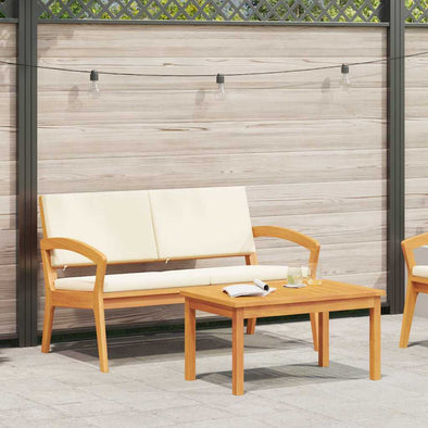 2 Piece Bistro Set with Cushions Solid Wood Acacia