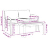 2 Piece Bistro Set with Cushions Solid Wood Acacia