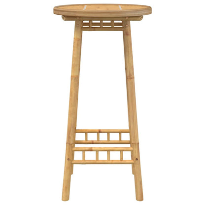 Outdoor Bar Table Round Ø55x100 cm Bamboo
