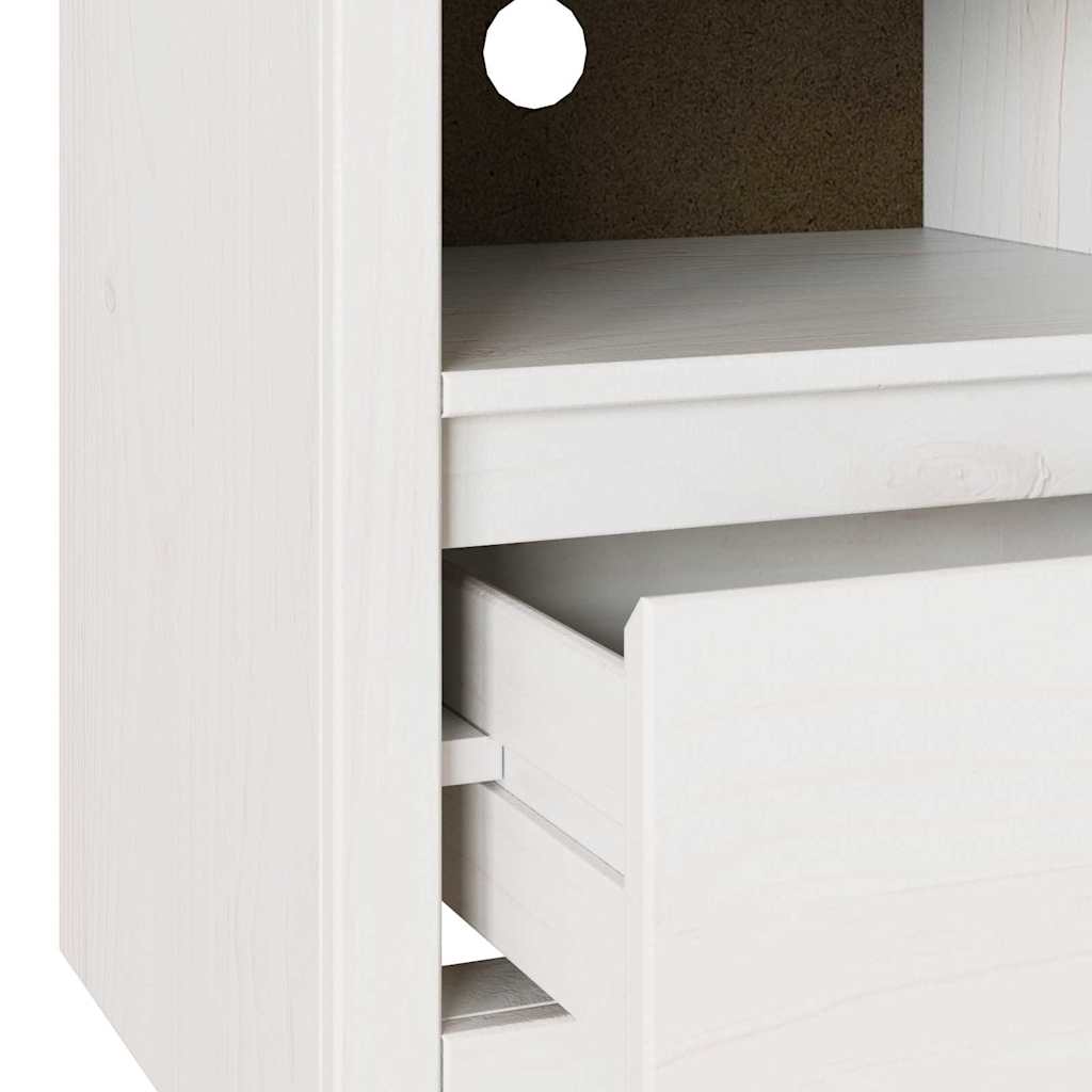 TV Cabinet Drammen White 99 x 43 x 55 cm Solid Pine wood