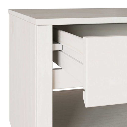 Coffee Table Drammen White 99 x 55 x 45 cm Solid Pine Wood