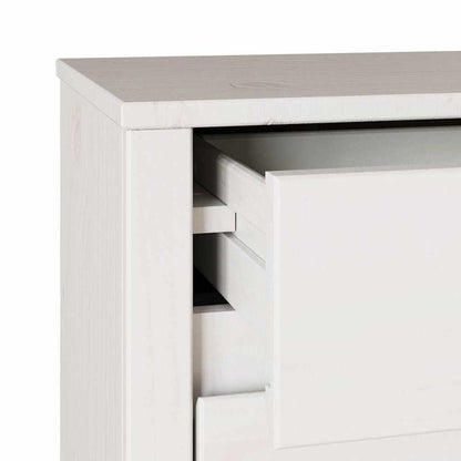Coffee Table Drammen White 45 x 35 x 56 cm Solid Pine Wood