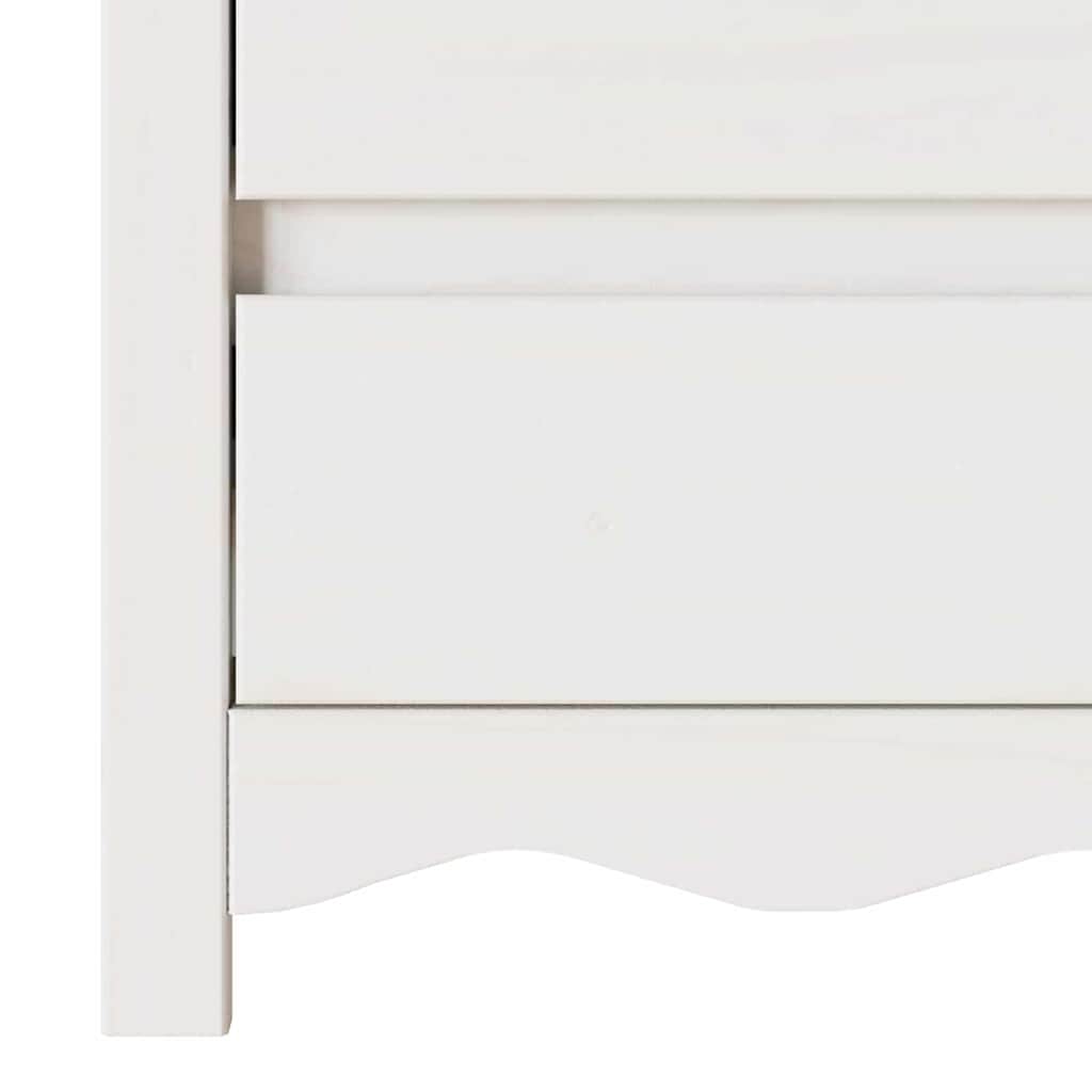Coffee Table Drammen White 45 x 35 x 56 cm Solid Pine Wood