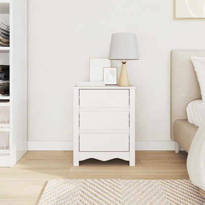 Coffee Table Drammen White 45 x 35 x 56 cm Solid Pine Wood