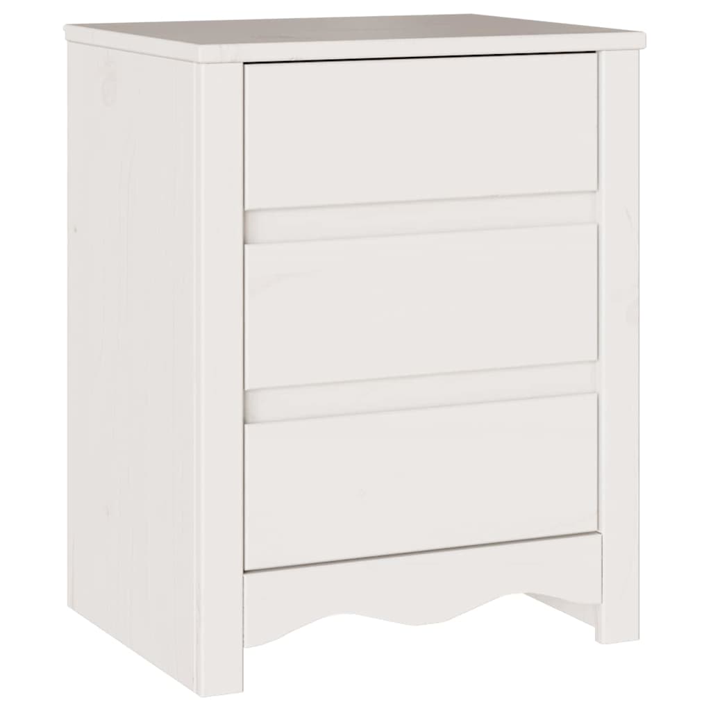 Coffee Table Drammen White 45 x 35 x 56 cm Solid Pine Wood