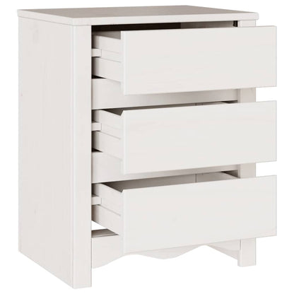 Coffee Table Drammen White 45 x 35 x 56 cm Solid Pine Wood