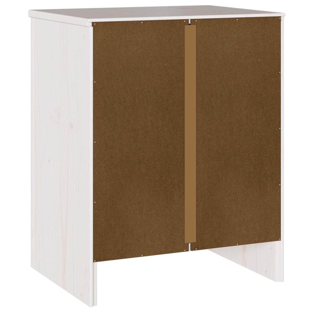 Coffee Table Drammen White 45 x 35 x 56 cm Solid Pine Wood