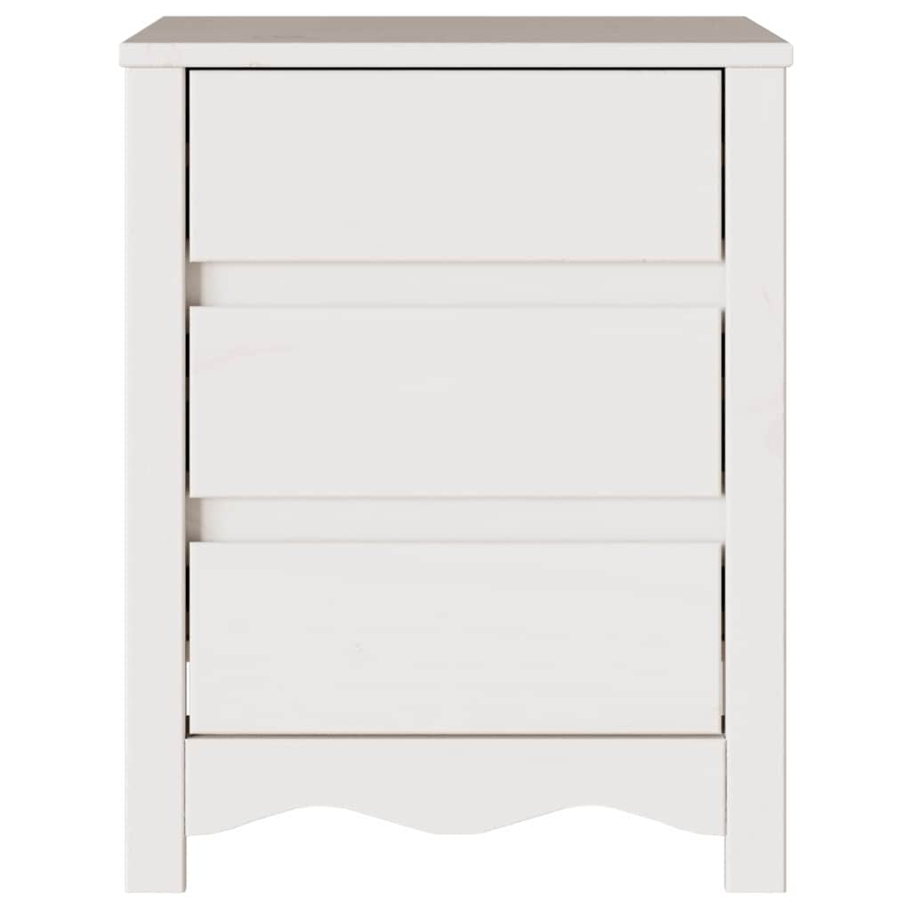 Coffee Table Drammen White 45 x 35 x 56 cm Solid Pine Wood