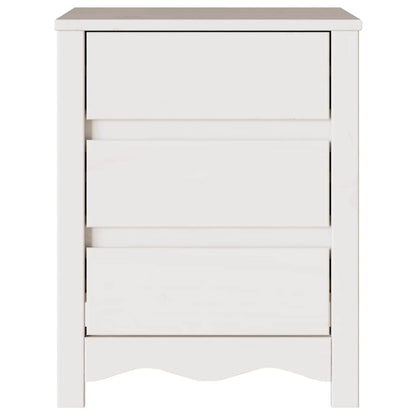 Coffee Table Drammen White 45 x 35 x 56 cm Solid Pine Wood