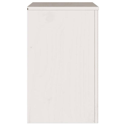 Coffee Table Drammen White 45 x 35 x 56 cm Solid Pine Wood