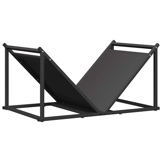 Firewood Rack Black 70x43x34.5 cm Cold-rolled steel