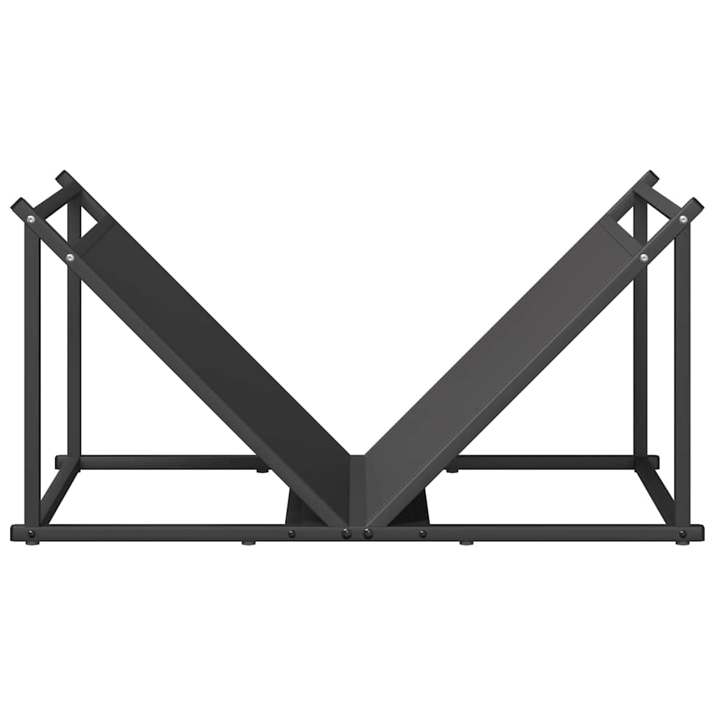 Firewood Rack Black 70x43x34.5 cm Cold-rolled steel