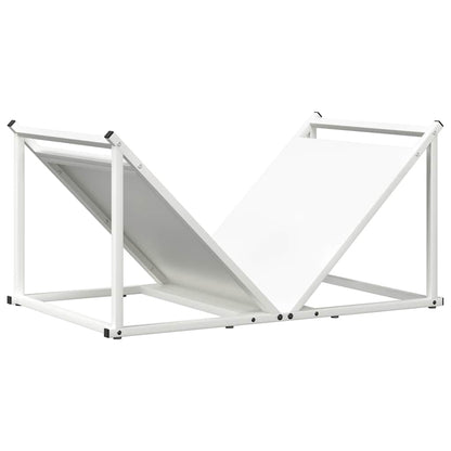 Firewood Rack White 70x43x34.5 cm Cold-rolled steel