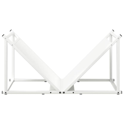 Firewood Rack White 70x43x34.5 cm Cold-rolled steel
