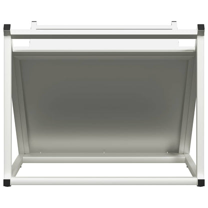 Firewood Rack White 70x43x34.5 cm Cold-rolled steel