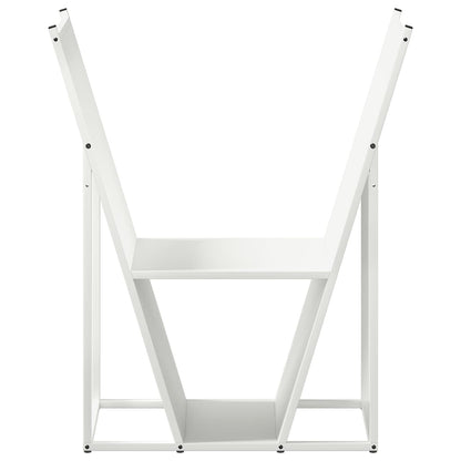 Firewood Rack White 69.5x35x81 cm Cold-rolled steel