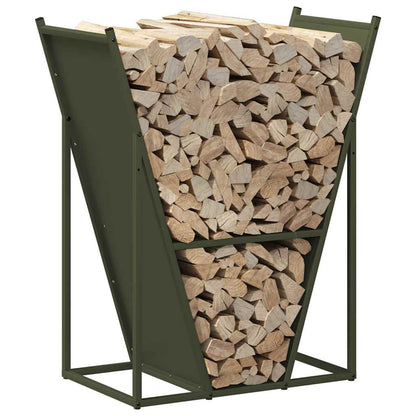 Firewood Rack Olive Green 69.5x35x81 cm Cold-rolled steel
