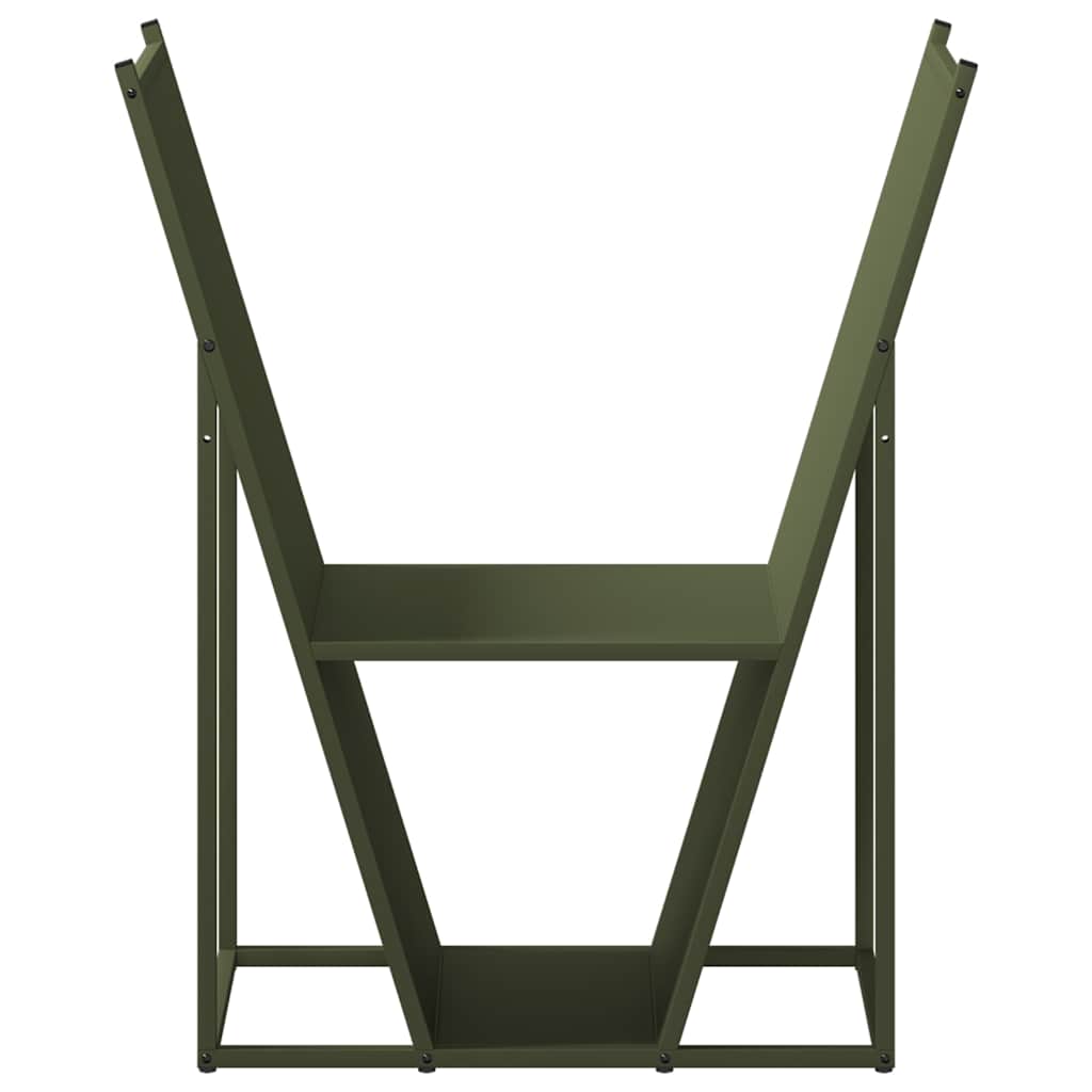 Firewood Rack Olive Green 69.5x35x81 cm Cold-rolled steel
