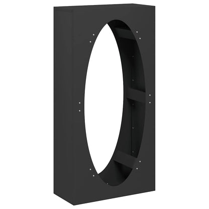 Firewood Rack Black 50x23x100 cm Cold-rolled steel