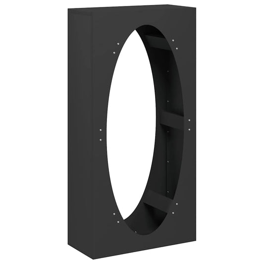 Firewood Rack Black 50x23x100 cm Cold-rolled steel
