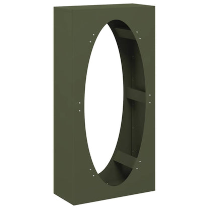 Firewood Rack Olive Green 50x23x100 cm Cold-rolled steel