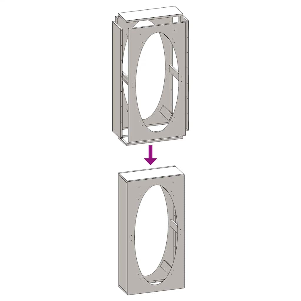 Firewood Rack 50x23x100 cm Stainless Steel