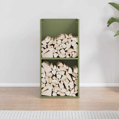 Firewood Rack Olive Green 40x30x80 cm Cold-rolled steel