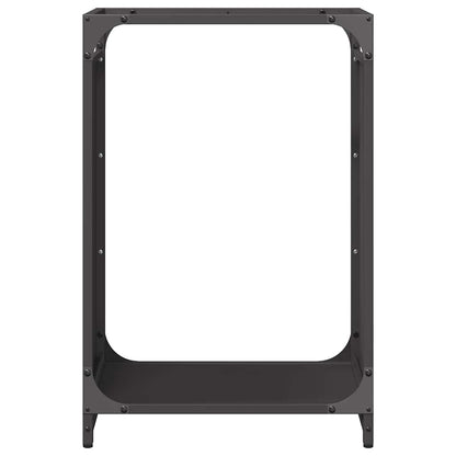 Firewood Rack Black 44x28x65 cm Cold-rolled steel