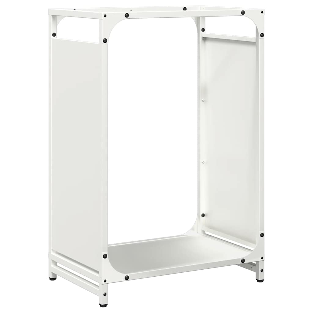 Firewood Rack White 44x28x65 cm Cold-rolled steel
