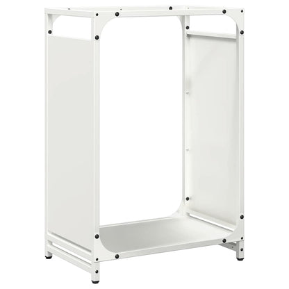 Firewood Rack White 44x28x65 cm Cold-rolled steel