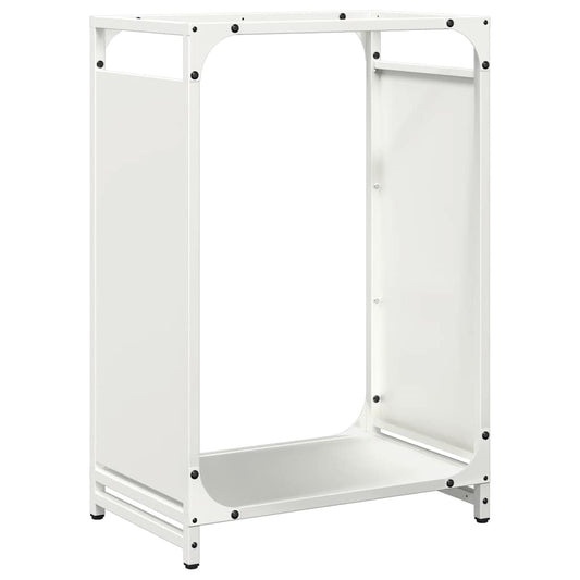Firewood Rack White 44x28x65 cm Cold-rolled steel