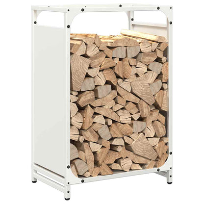 Firewood Rack White 44x28x65 cm Cold-rolled steel