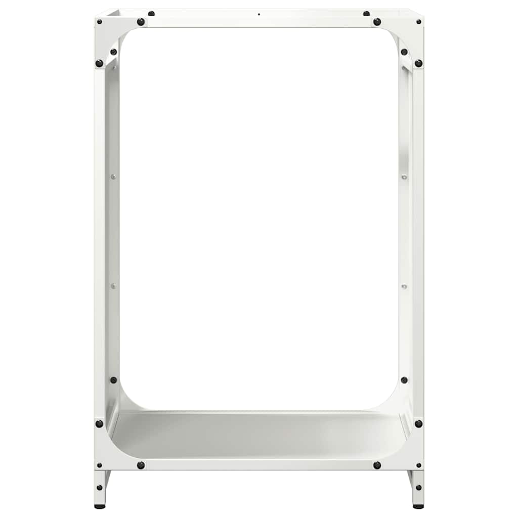 Firewood Rack White 44x28x65 cm Cold-rolled steel