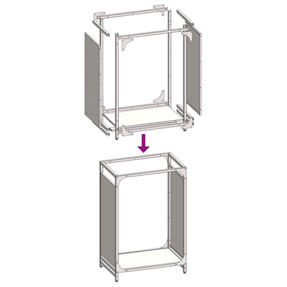 Firewood Rack Anthracite 44x28x65 cm Cold-rolled steel