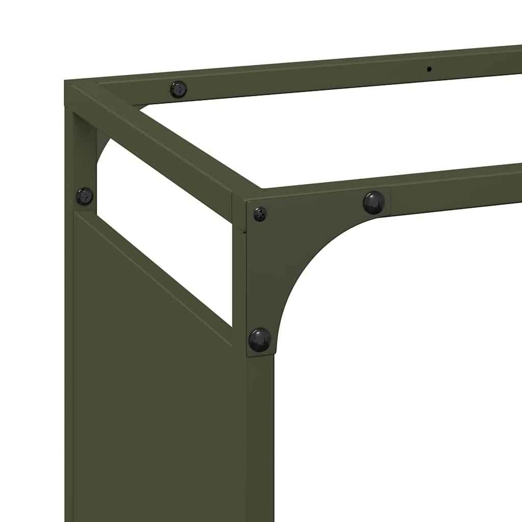 Firewood Rack Olive Green 44x28x65 cm Cold-rolled steel