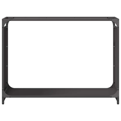 Firewood Rack Black 90x28x65 cm Cold-rolled steel