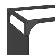 Firewood Rack Black 90x28x65 cm Cold-rolled steel