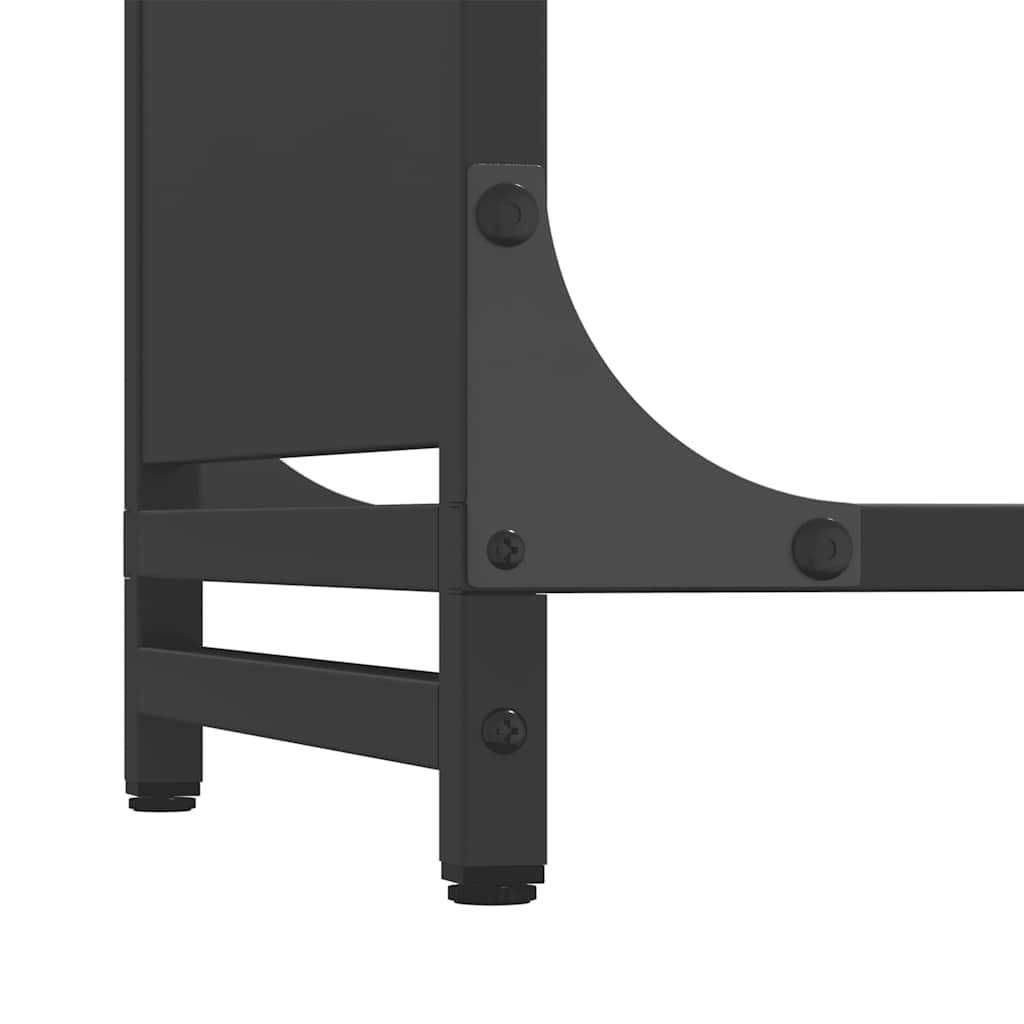 Firewood Rack Black 90x28x65 cm Cold-rolled steel