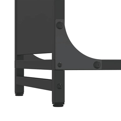 Firewood Rack Black 90x28x65 cm Cold-rolled steel