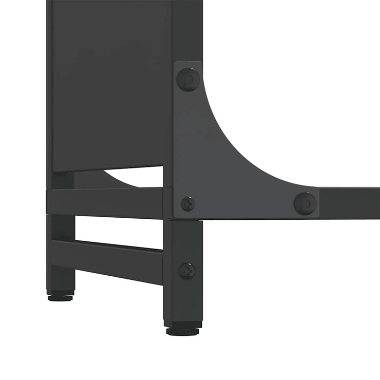 Firewood Rack Black 90x28x65 cm Cold-rolled steel