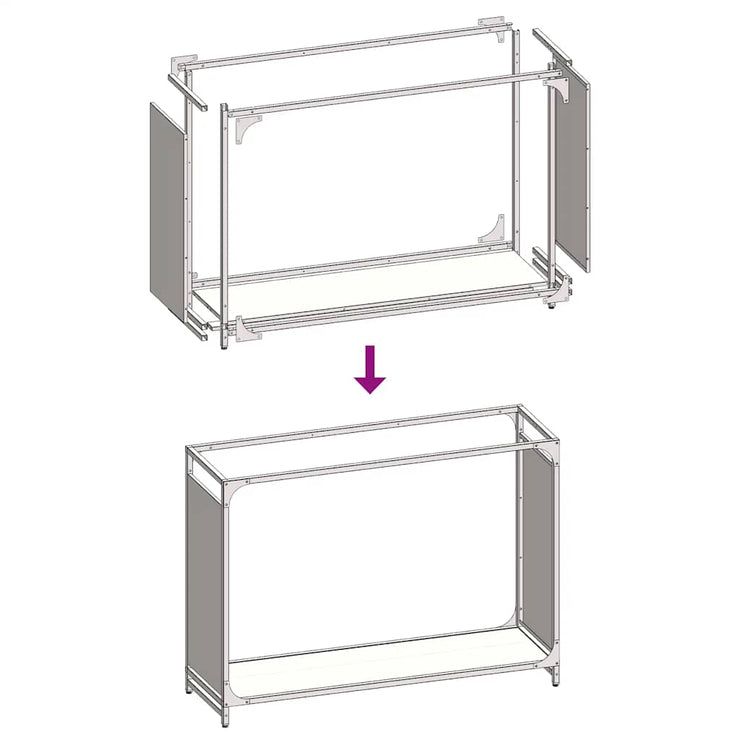 Firewood Rack Black 90x28x65 cm Cold-rolled steel