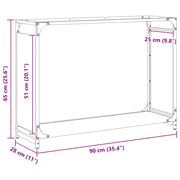 Firewood Rack Black 90x28x65 cm Cold-rolled steel