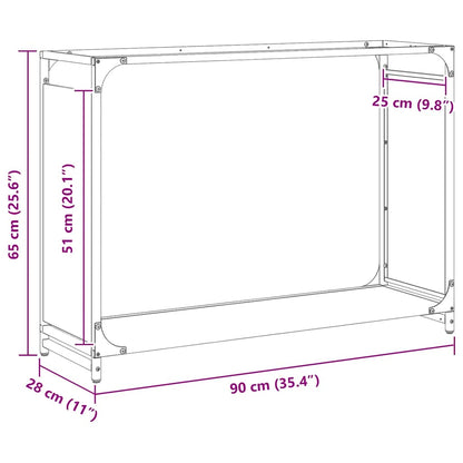Firewood Rack Anthracite 90x28x65 cm Cold-rolled steel